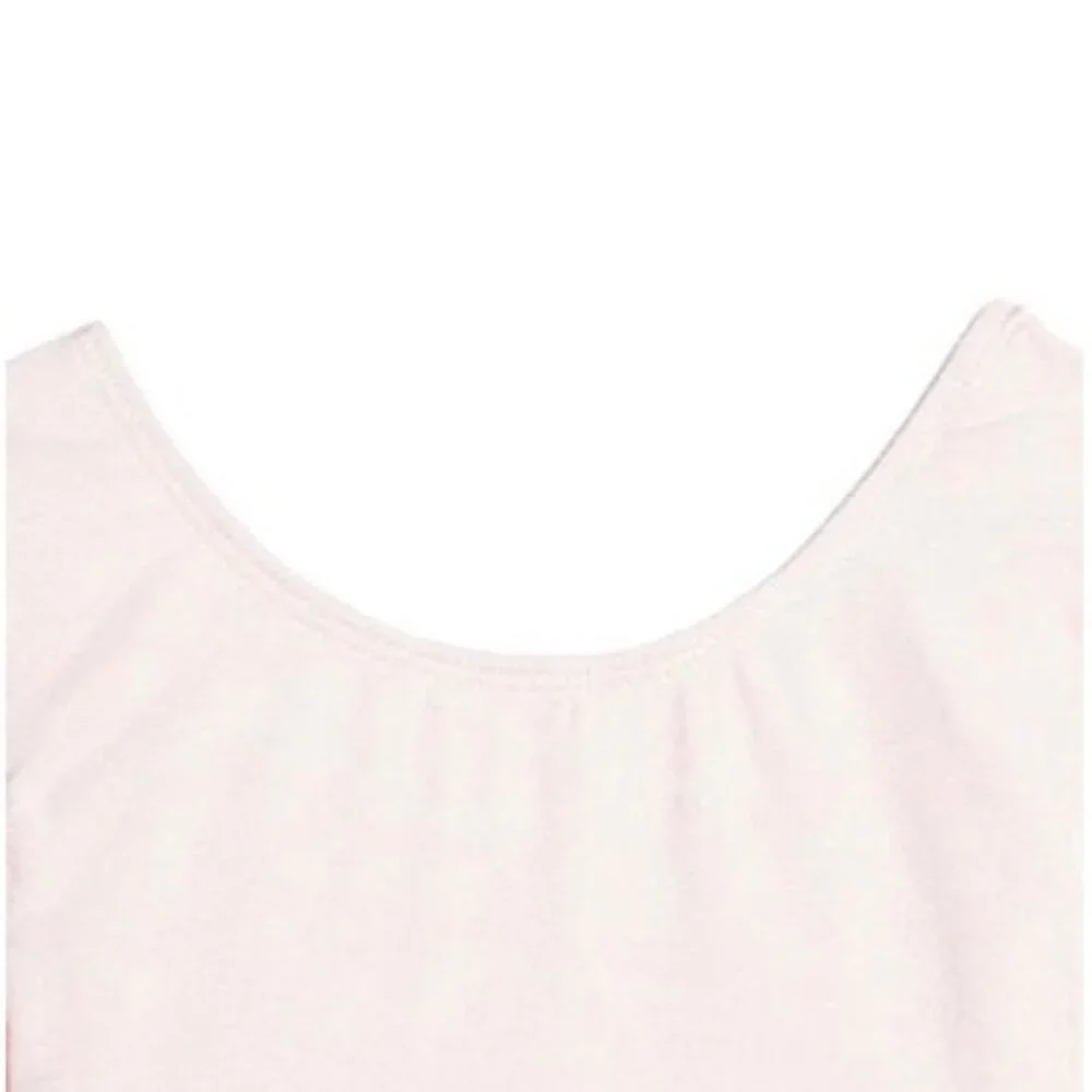Kids Scoop Neck Long Sleeve Leotard Bodysuit Theatrical Pink Size L Class Stage